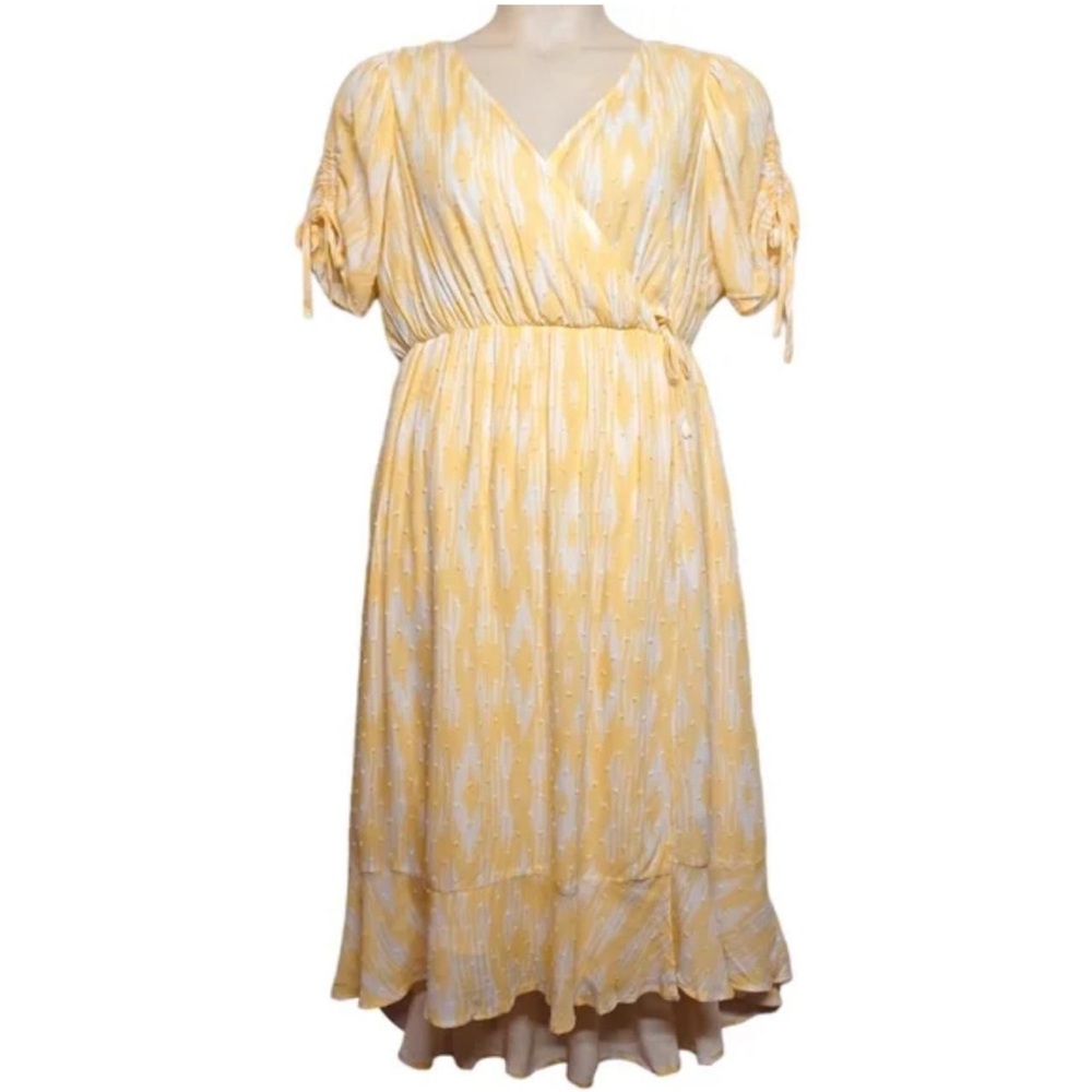 Torrid Midi Swiss Dot Surplice Dress